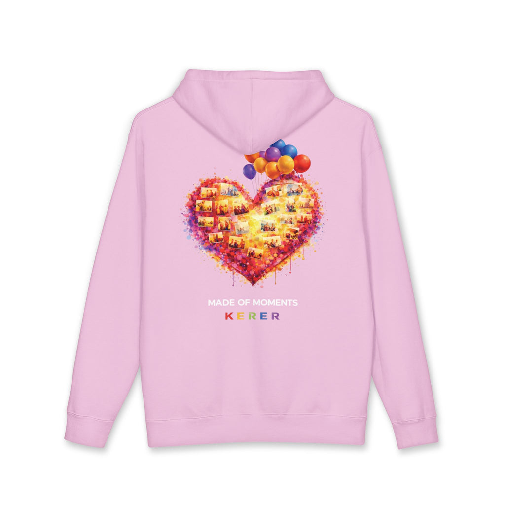 Heart Mosaic Hoodie Mother'day Special— Colorful Balloon Heart Design with 'KERER' Text