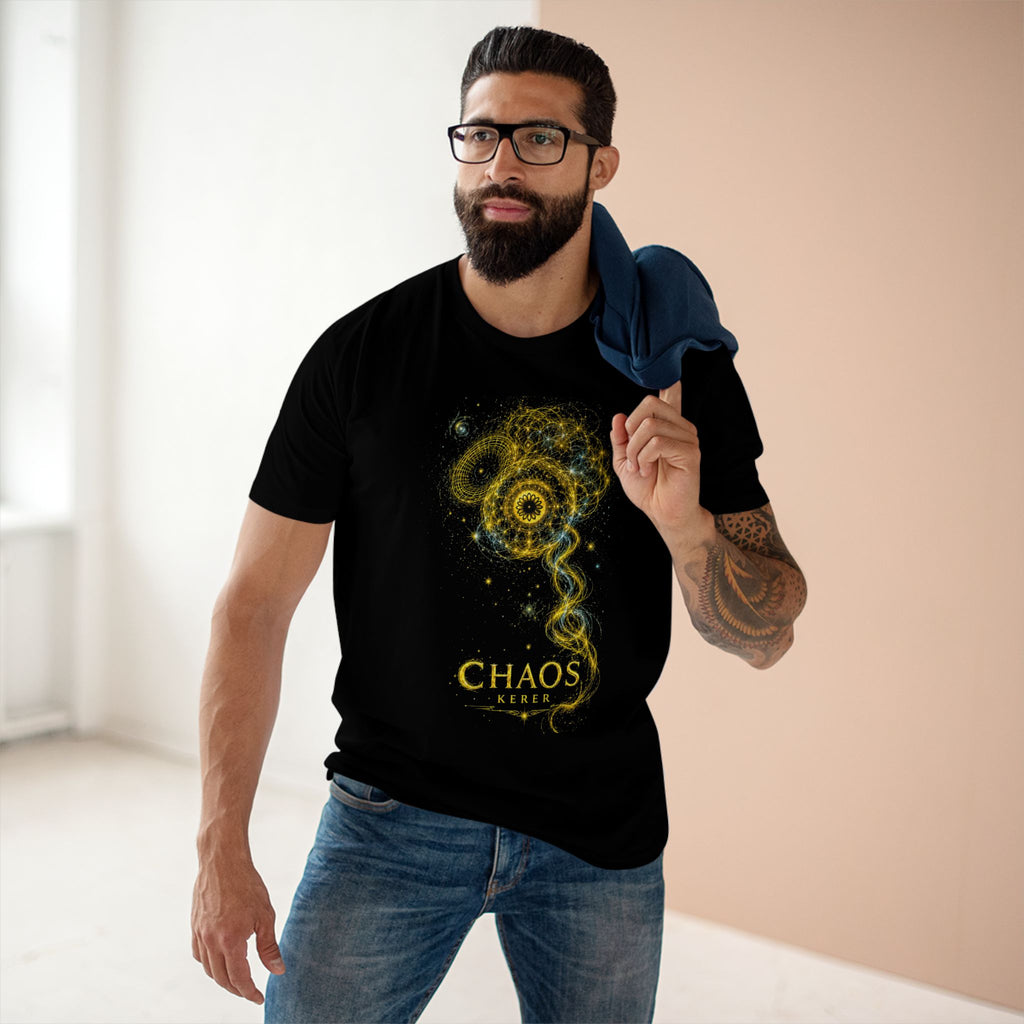 Chaos Mandala T‑Shirt — Golden Fractal Art Tee