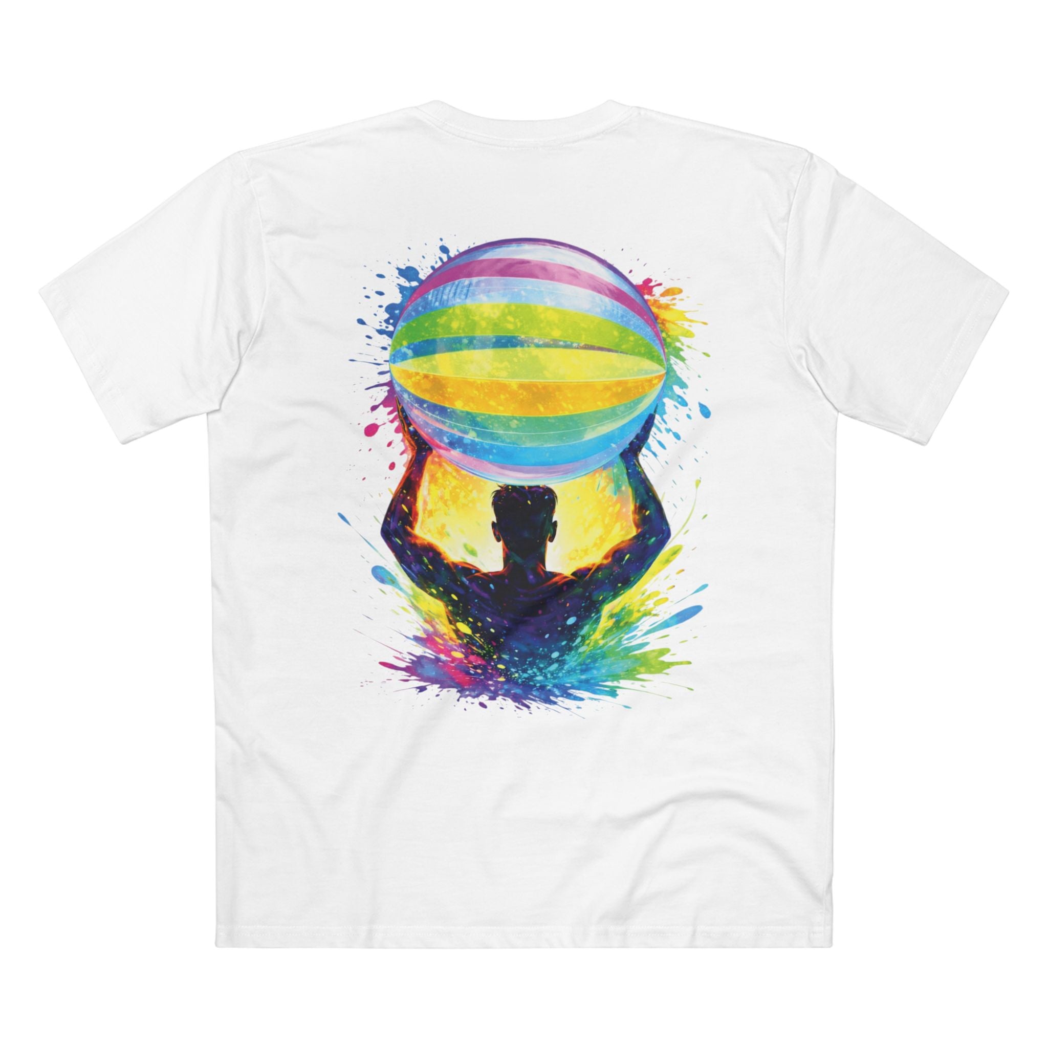 Adult Tee — Colorful Watercolor Basketball Player Graphic