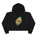 Crop Hoodie — Colorful Galaxy Leaf 'KERER' Cropped Hoodie