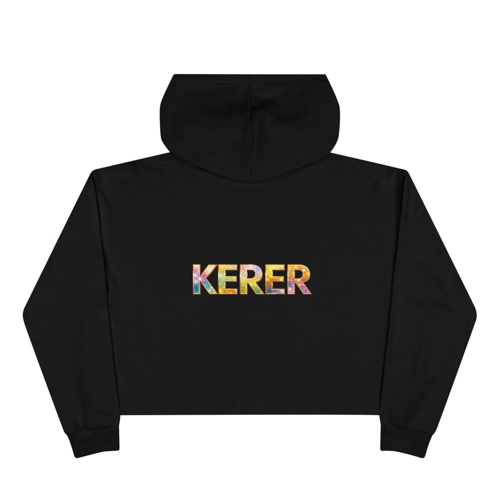 Crop Hoodie — Colorful Galaxy Leaf 'KERER' Cropped Hoodie