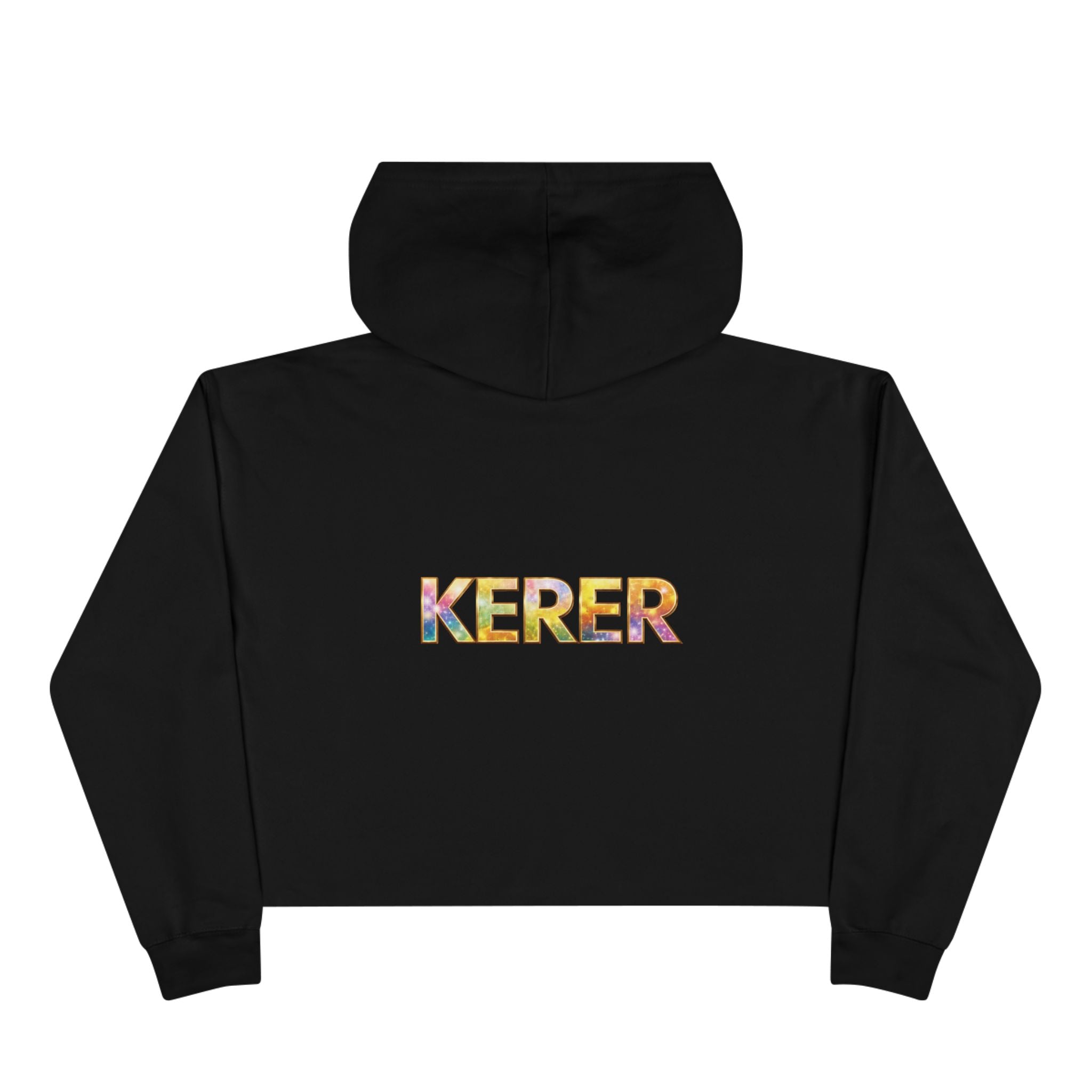 Crop Hoodie — Colorful Galaxy Leaf 'KERER' Cropped Hoodie