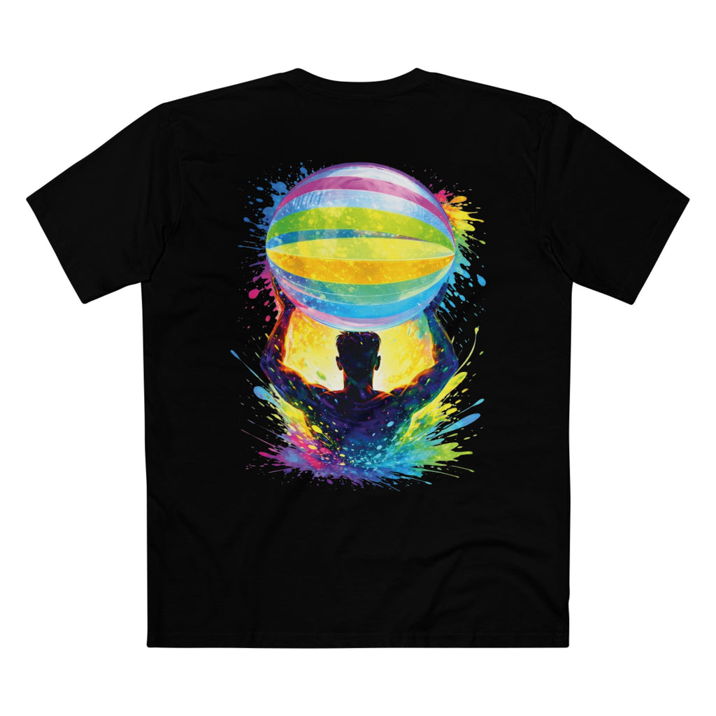 Adult Tee — Colorful Watercolor Basketball Player Graphic