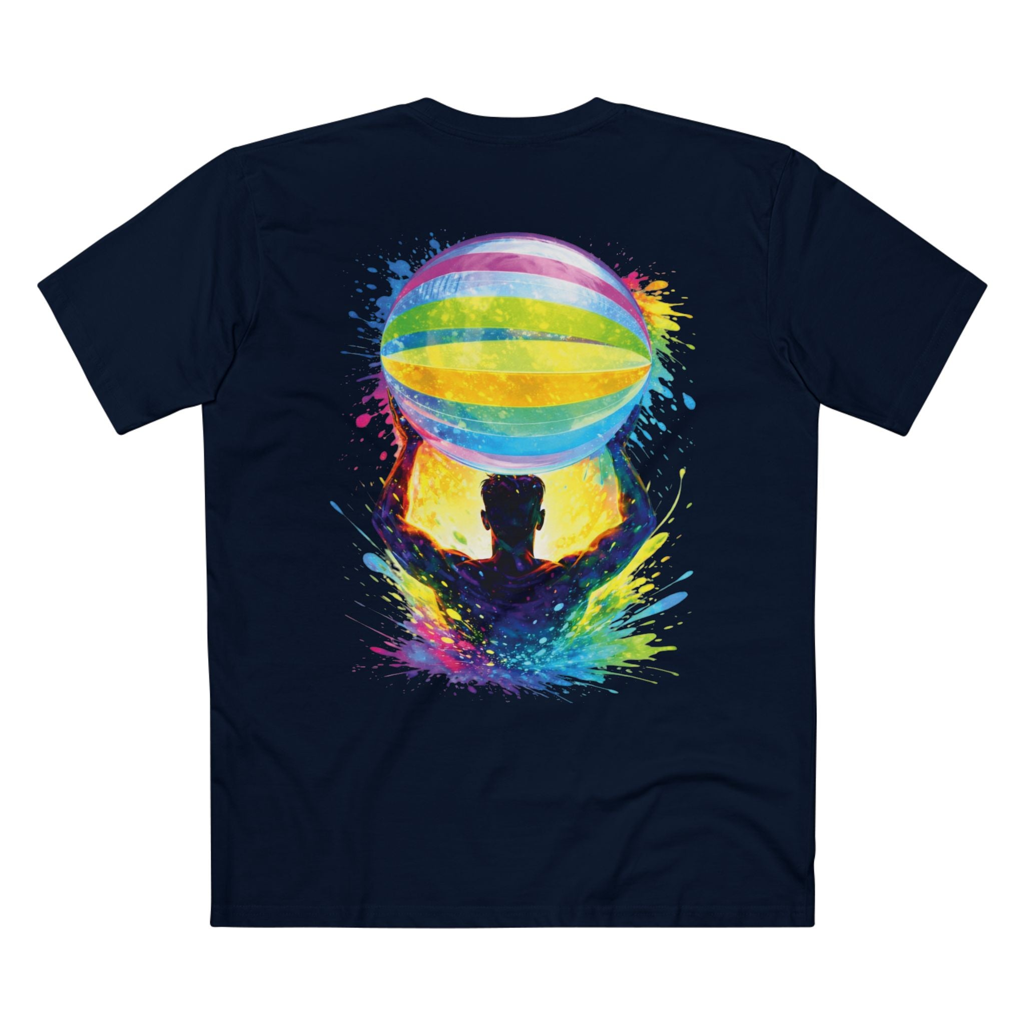 Adult Tee — Colorful Watercolor Basketball Player Graphic