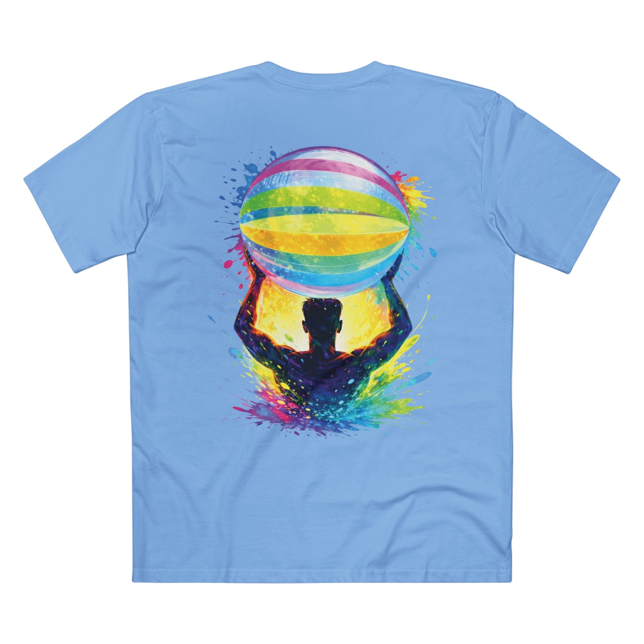 Adult Tee — Colorful Watercolor Basketball Player Graphic