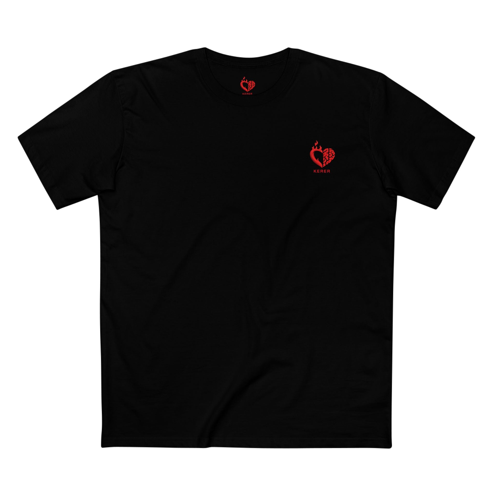 Brain & Heart Flame Tee — Fire and Ice Heart Brain Graphic T-Shirt