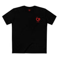 Heart & Brain Graphic Tee — 'KERER' Red Flame Heart Design