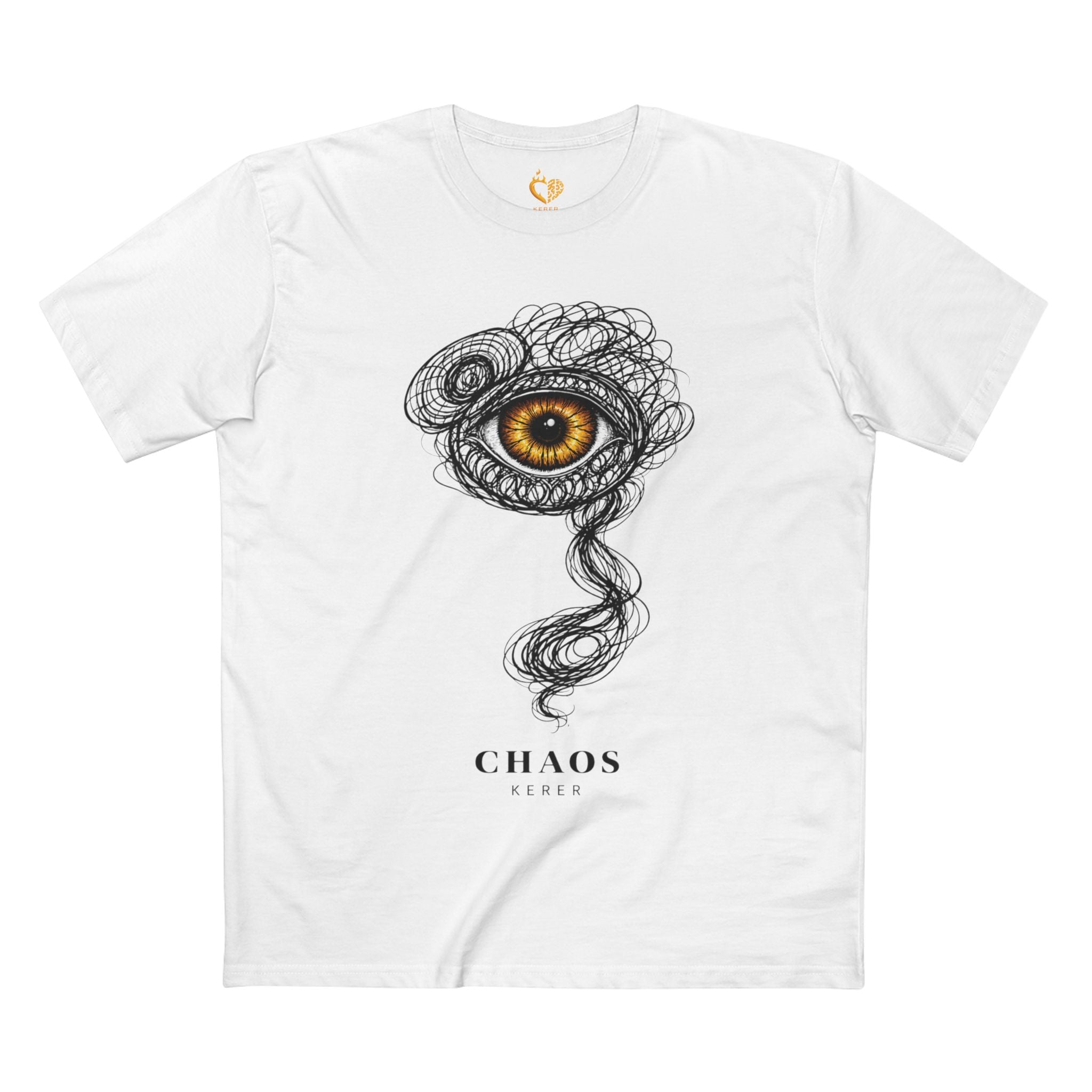 Chaos Eye T-Shirt — Abstract Golden Eye Sketch Tee