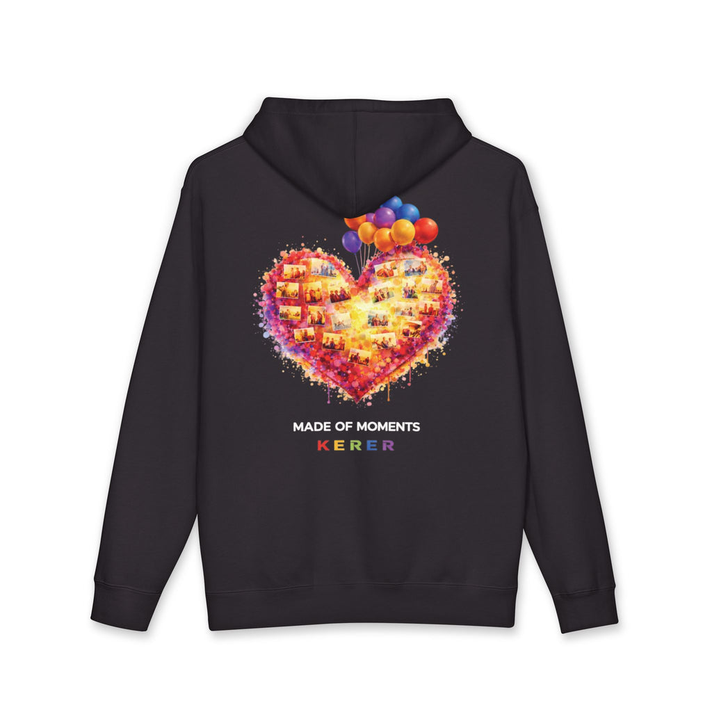 Heart Mosaic Hoodie Mother'day Special— Colorful Balloon Heart Design with 'KERER' Text