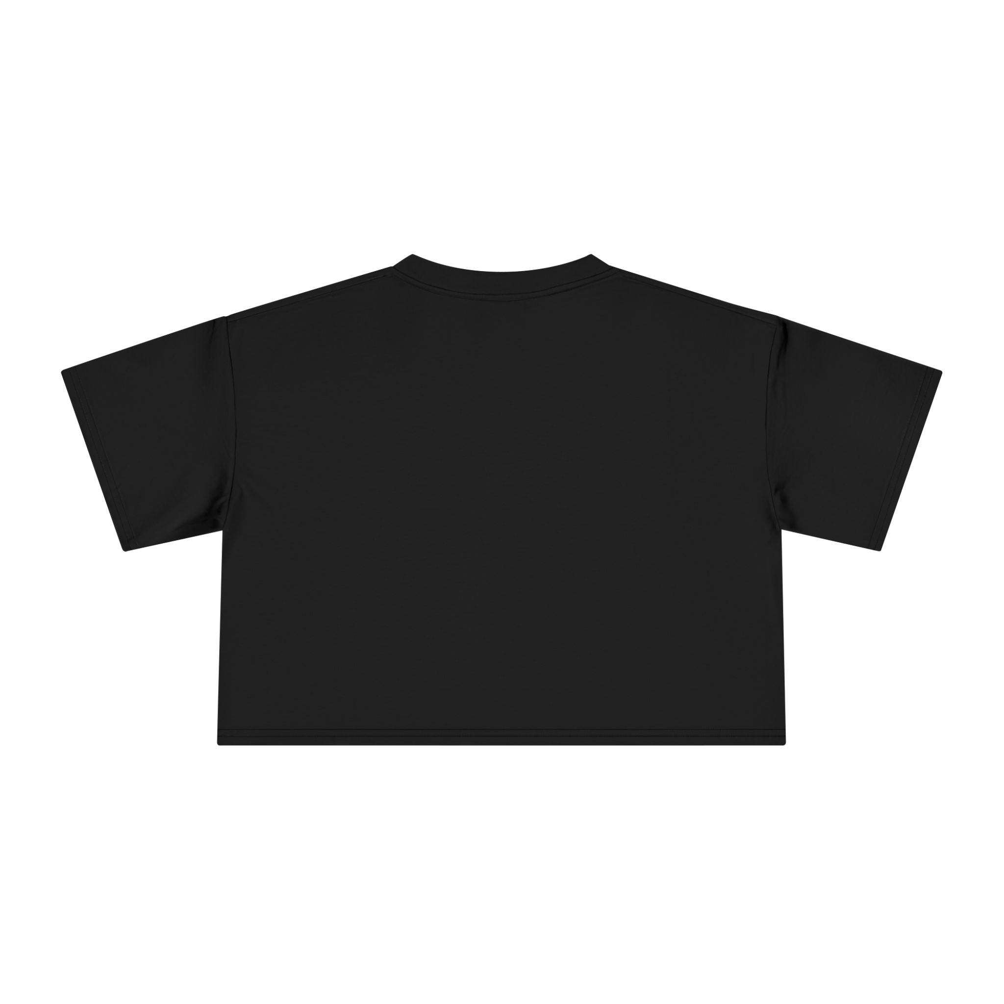 Crop Tee — Cute Black Heart Eyes Graphic "Kerer" Top