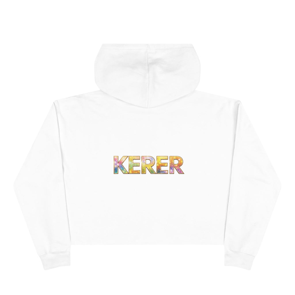 Crop Hoodie — Colorful Galaxy Leaf 'KERER' Cropped Hoodie